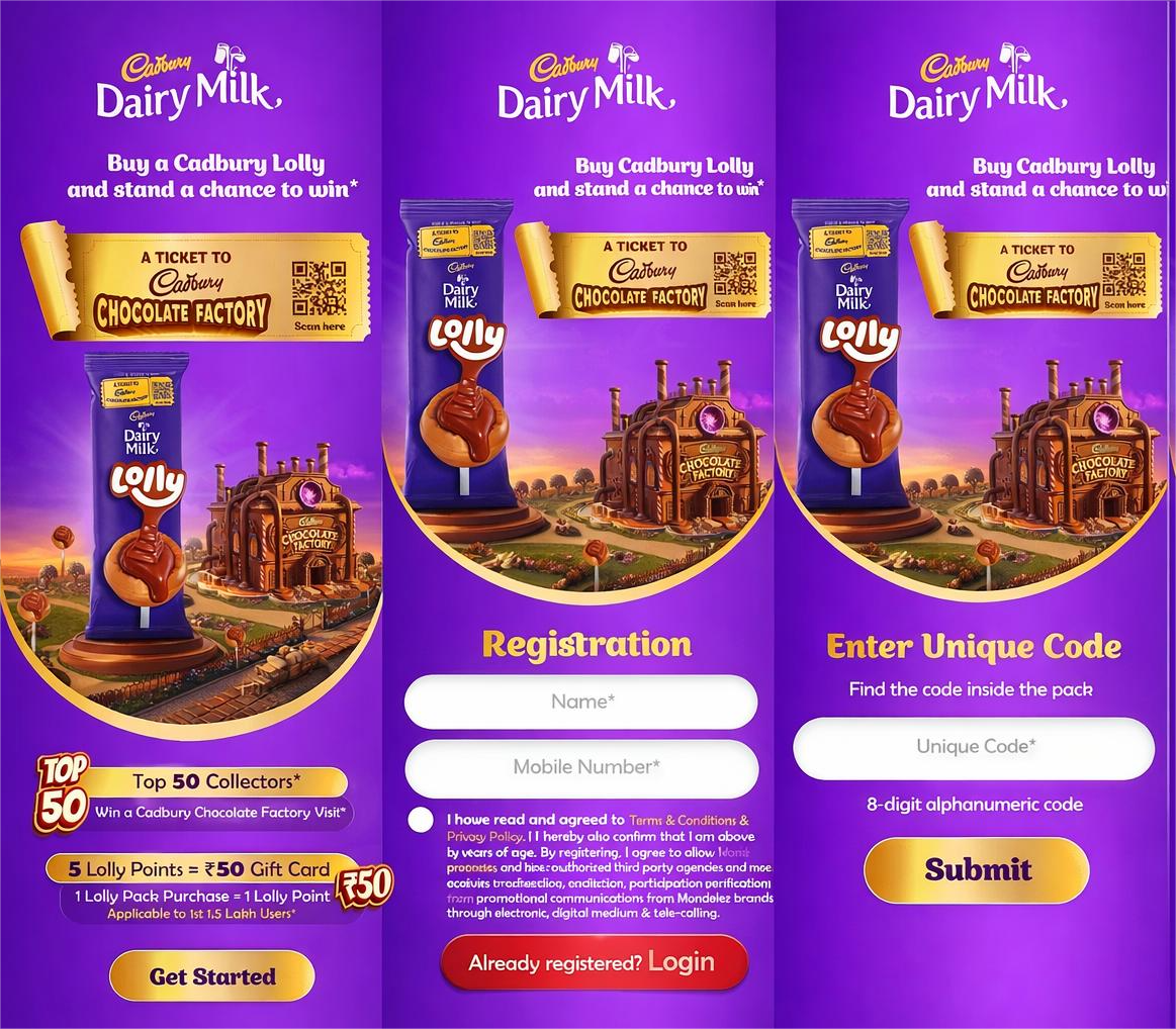 Cadbury Lolly Chocolate Factory Offer promotional pack