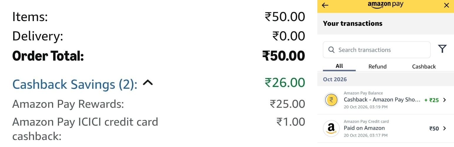 Amazon Pay Gift Card ₹25 Cashback Offer