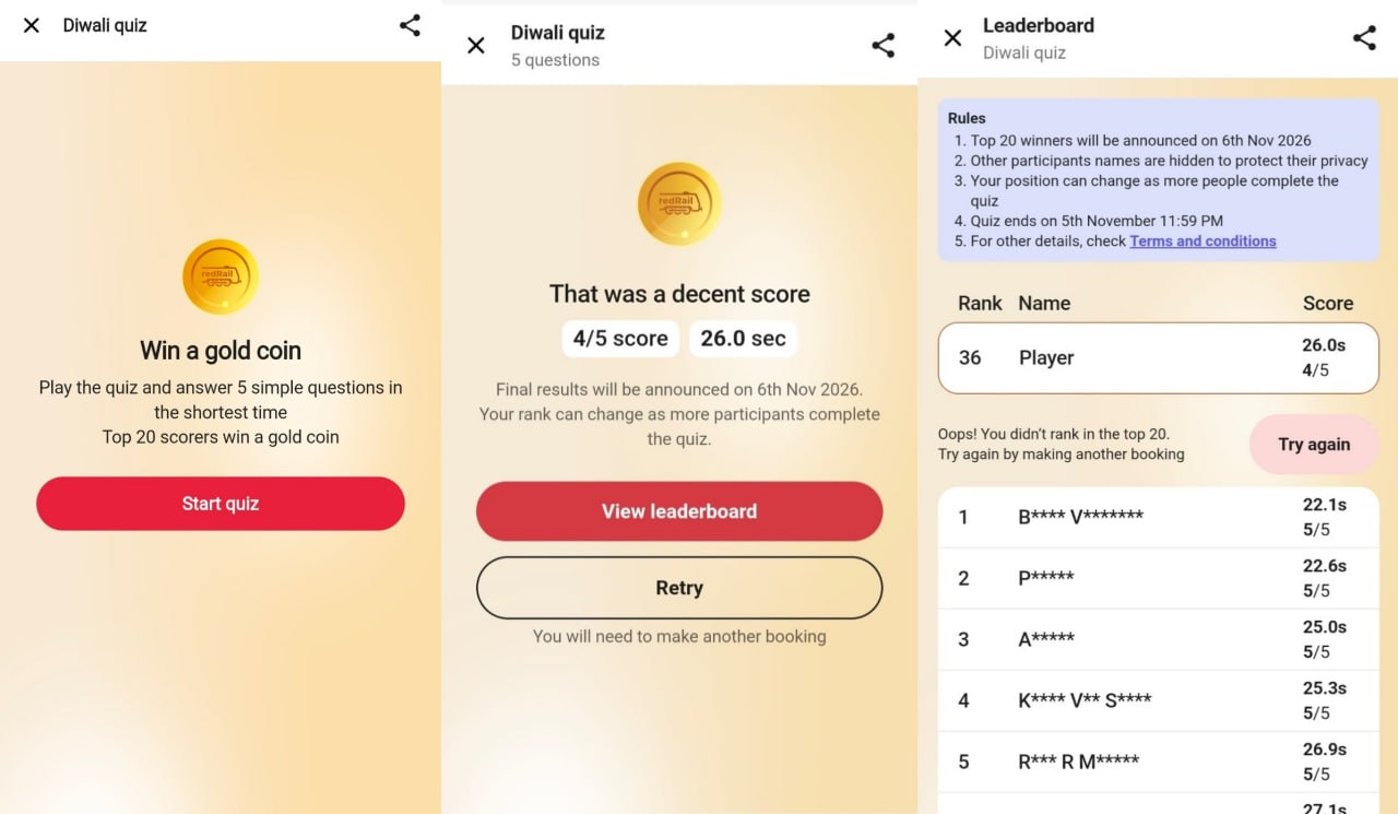 redBus Play Quiz