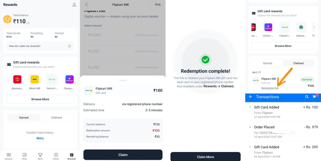 Redrob App Free ₹100 Flipkart Voucher Offer