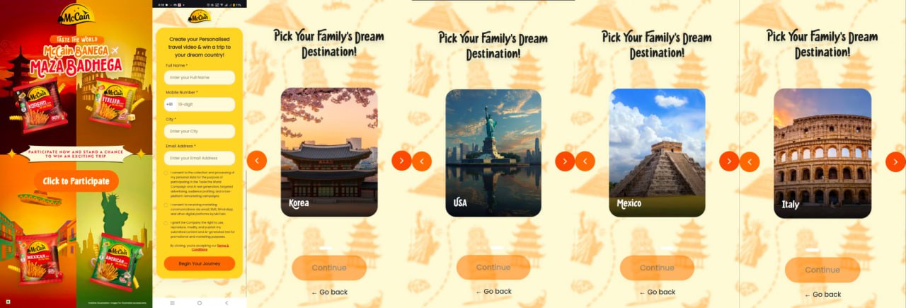 McCain Taste The World contest banner showing Korean style zig zag fries