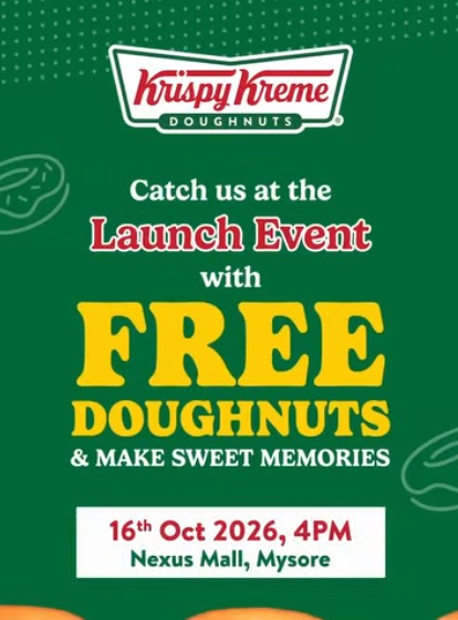 Krispy Kreme Mysore Launch 2026