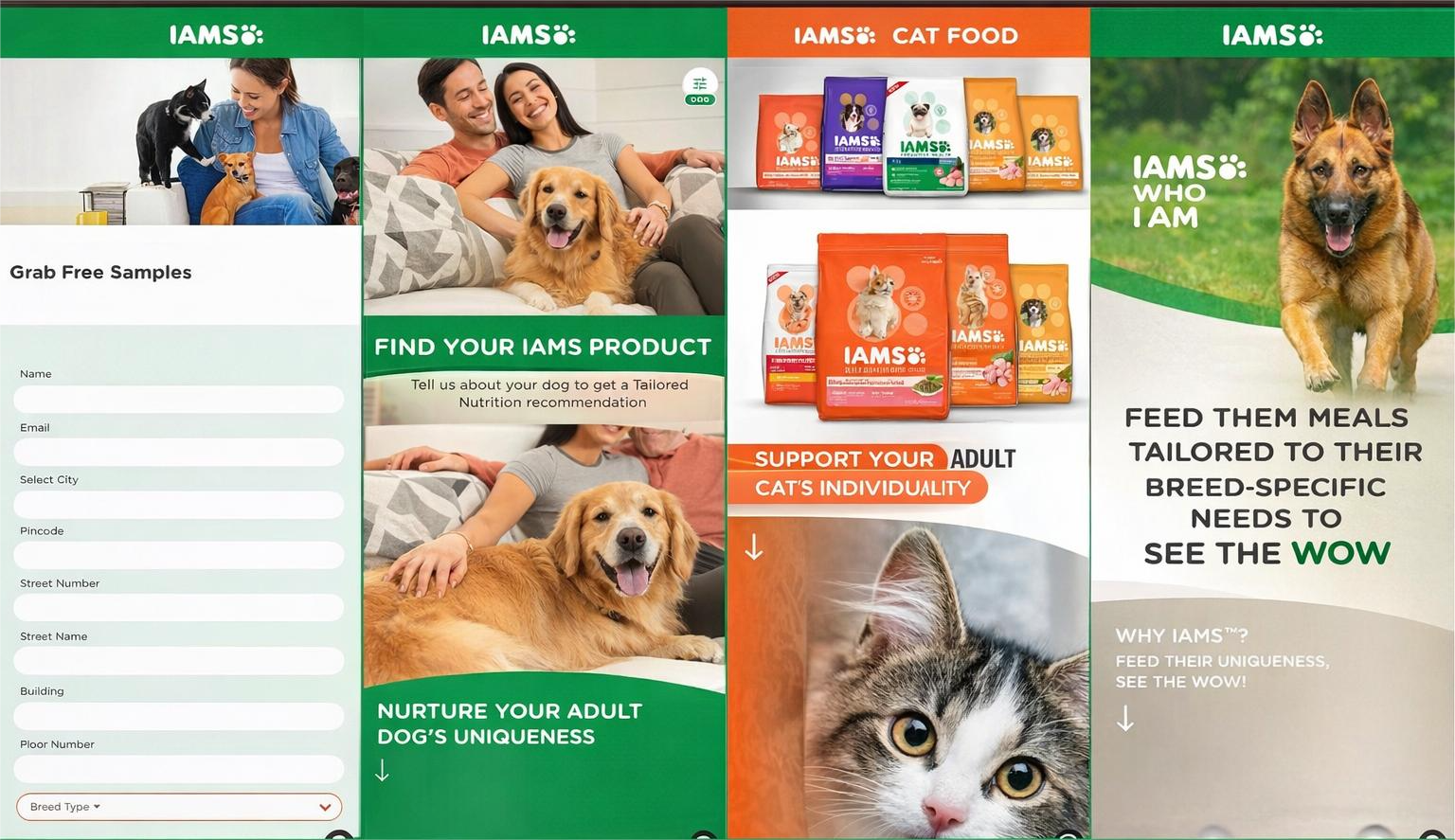 IAMS India Free Sample Offer 2026 registration page