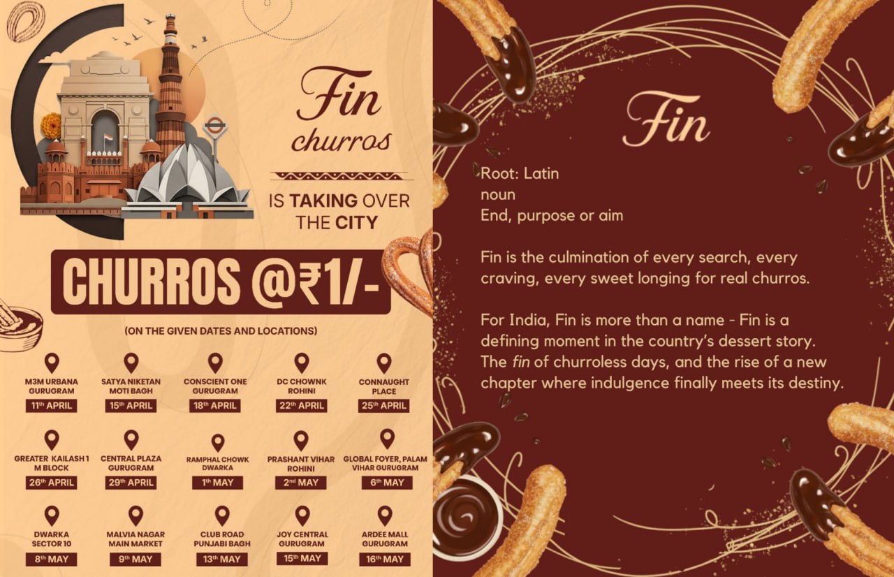 Incredible Fin Churros ₹1 Offer