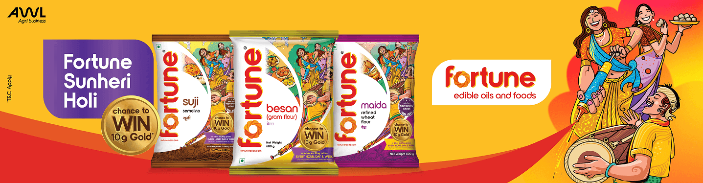 Fortune Sunheri Holi Offer win 10g gold coin contest
