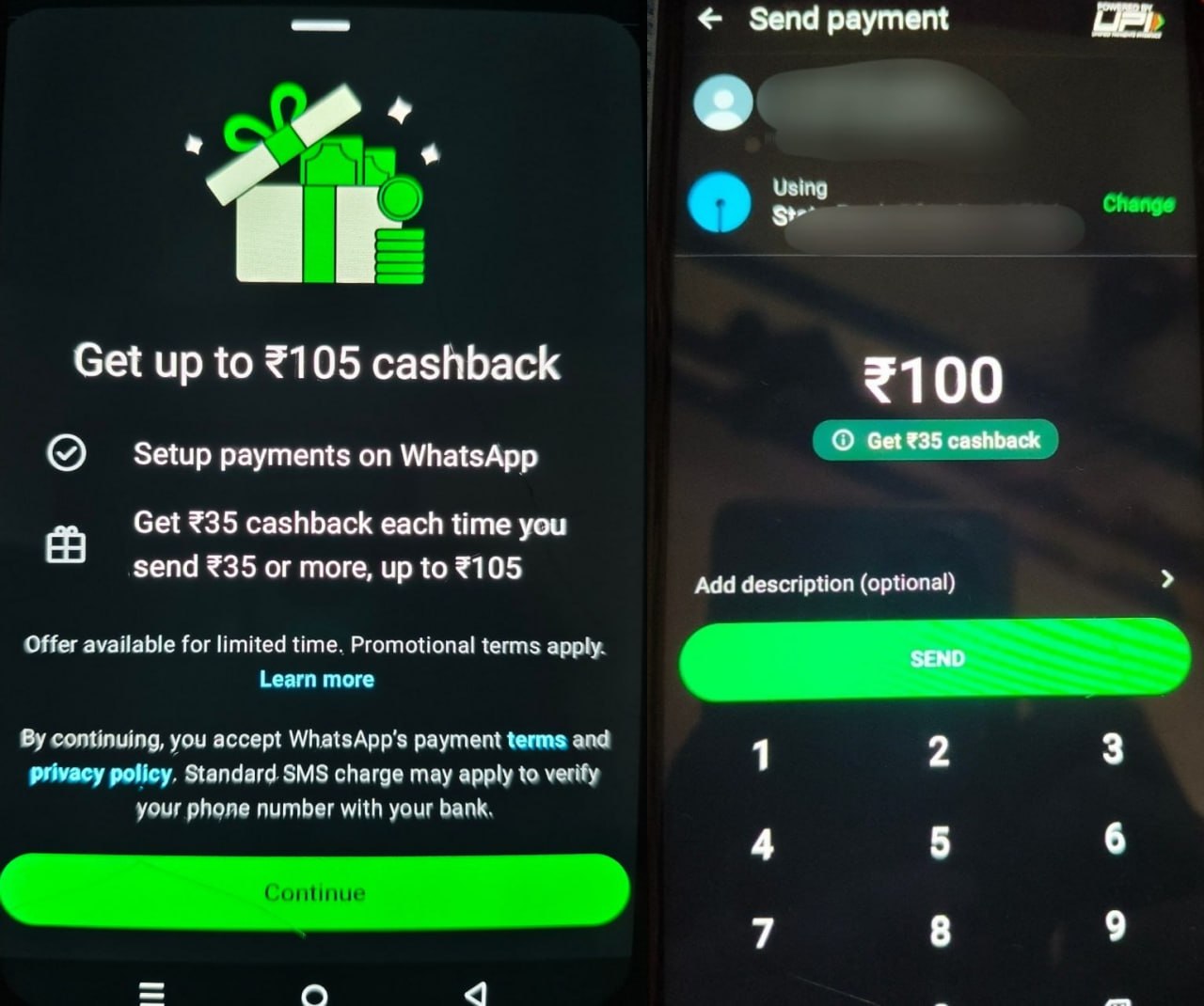 WhatsApp ₹105 Cashback Offer 2026