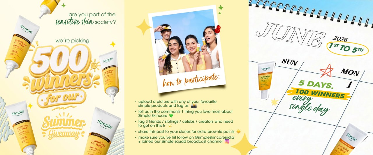 Simple Skincare India Summer Giveaway