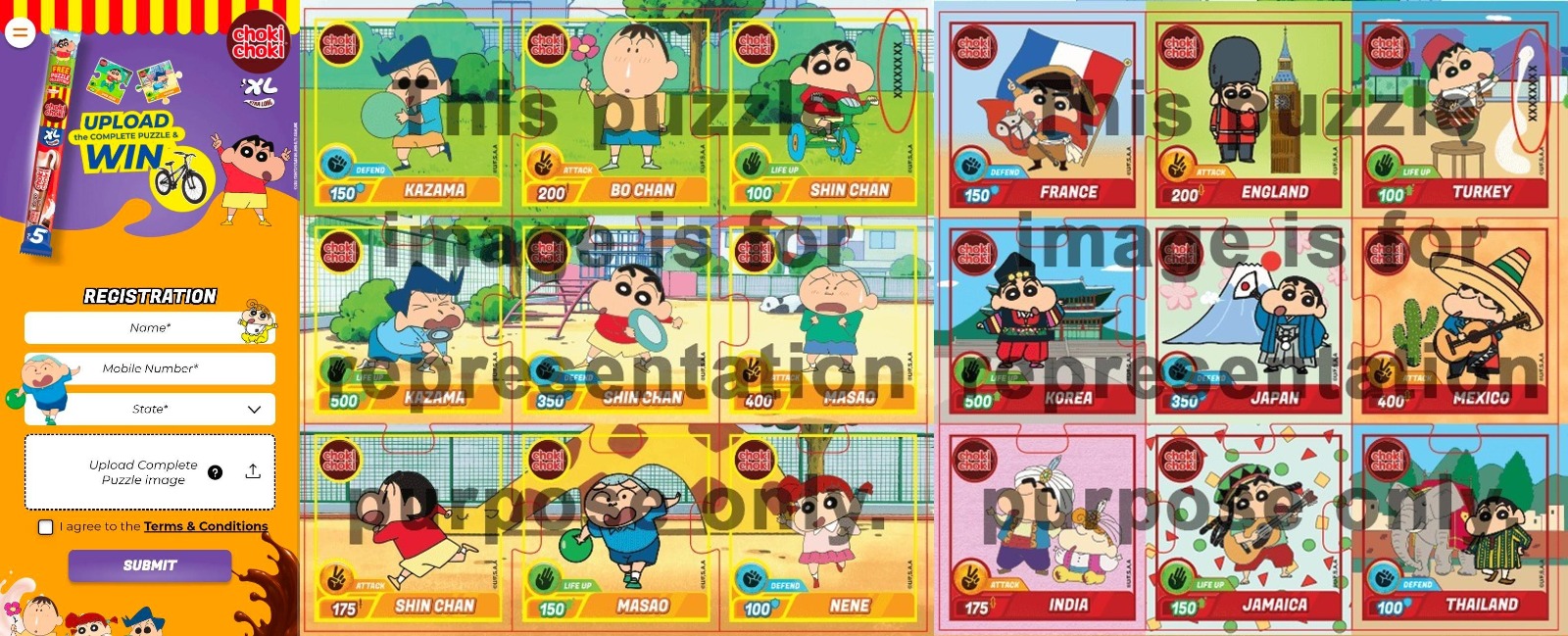 Choki Choki XL Puzzle Contest 2026 registration page