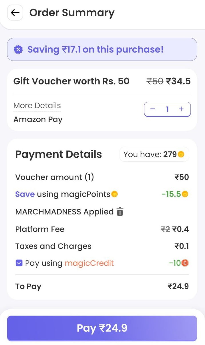 Magicpin new user offer 2026 Amazon gift card discount
