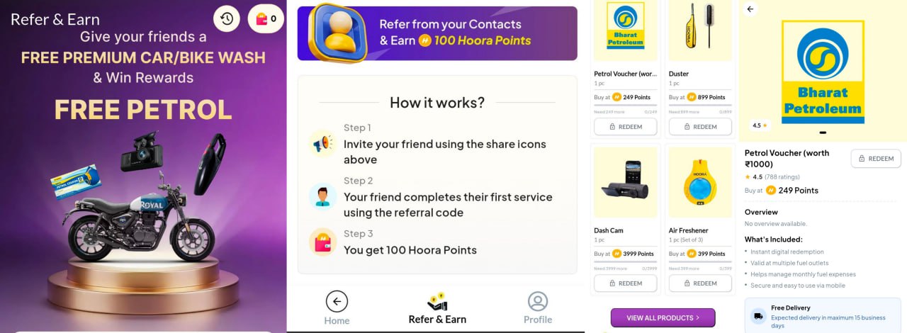 hoora app free car wash offer
