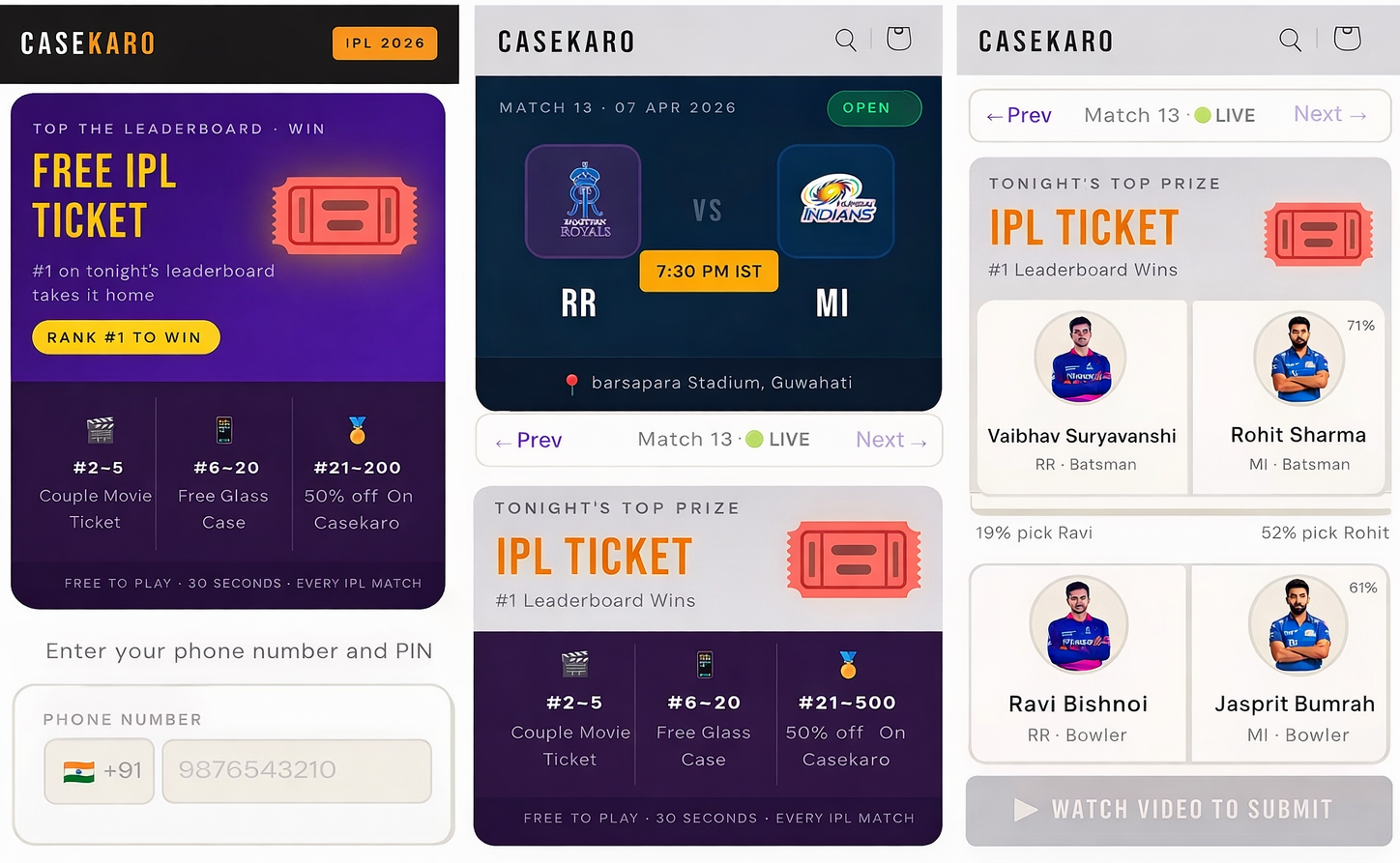 CaseKaro Predict and Win IPL Tickets 2026