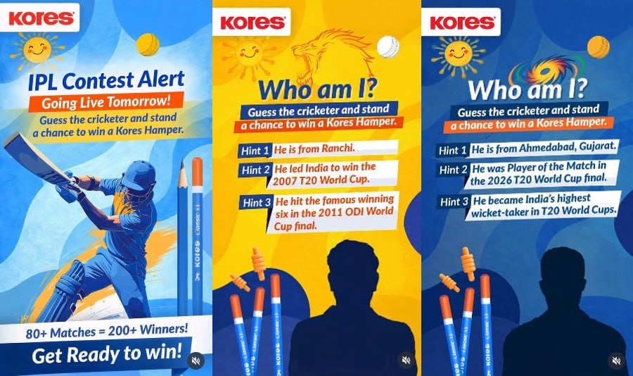 Kores IPL Contest 2026 Guess the Cricketer Quiz Win Kores Hamper