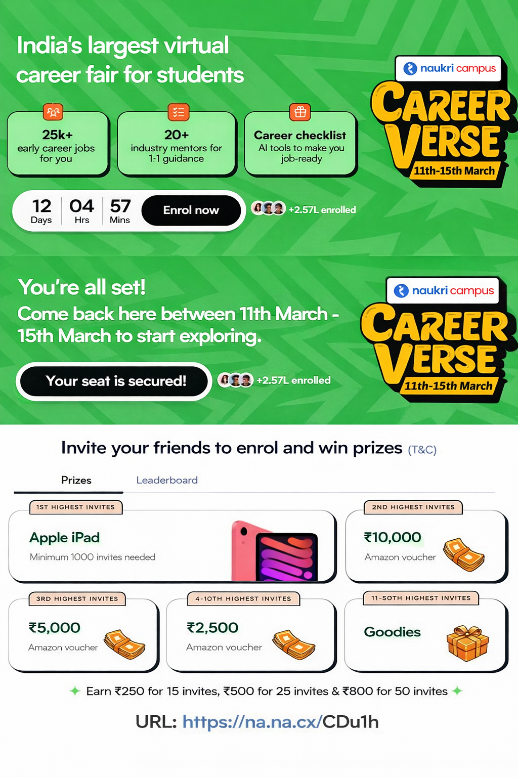 Naukri Career Verse 2026 Virtual Career Fair