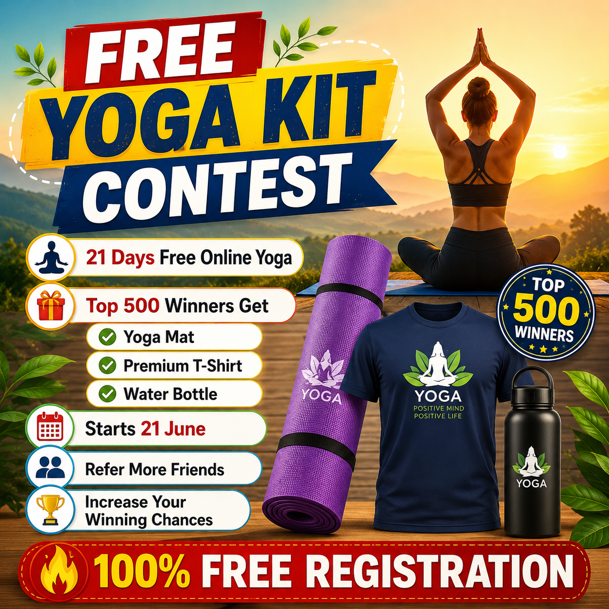 21 Days Free Online Yoga Program