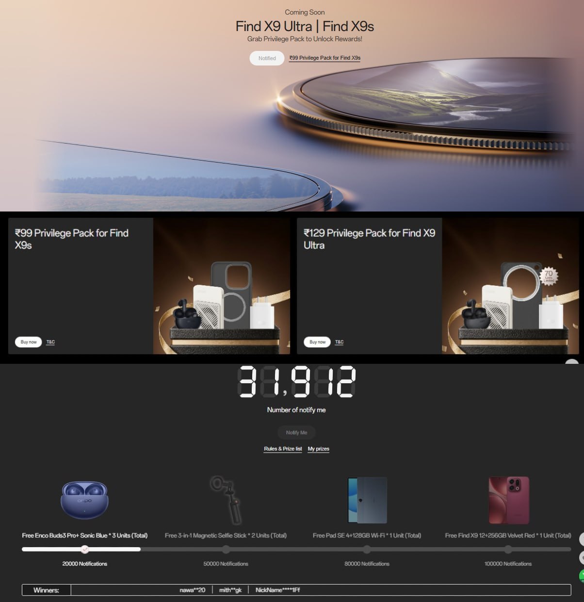 OPPO Find X9 Ultra & Find X9s Privilege Pack