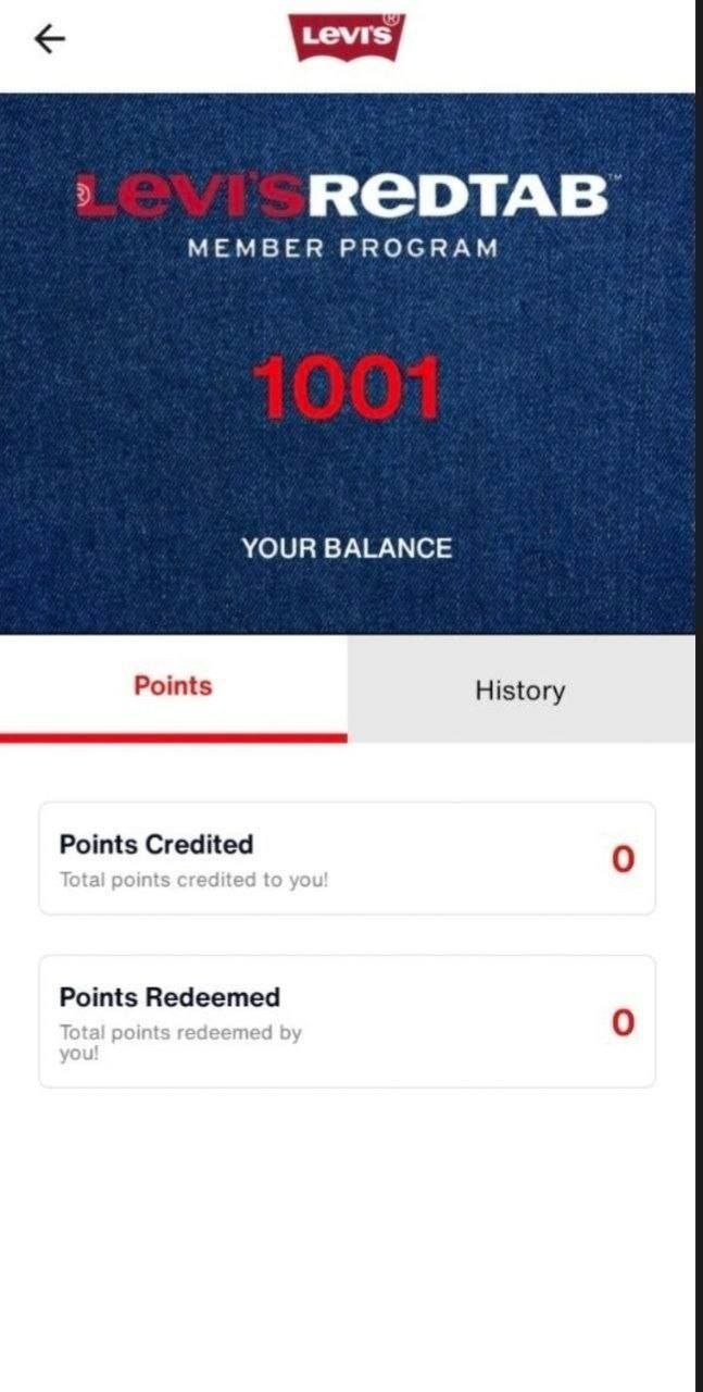 Levi’s Free Points Offer - Get 500 & 1000 Points for Free Shopping