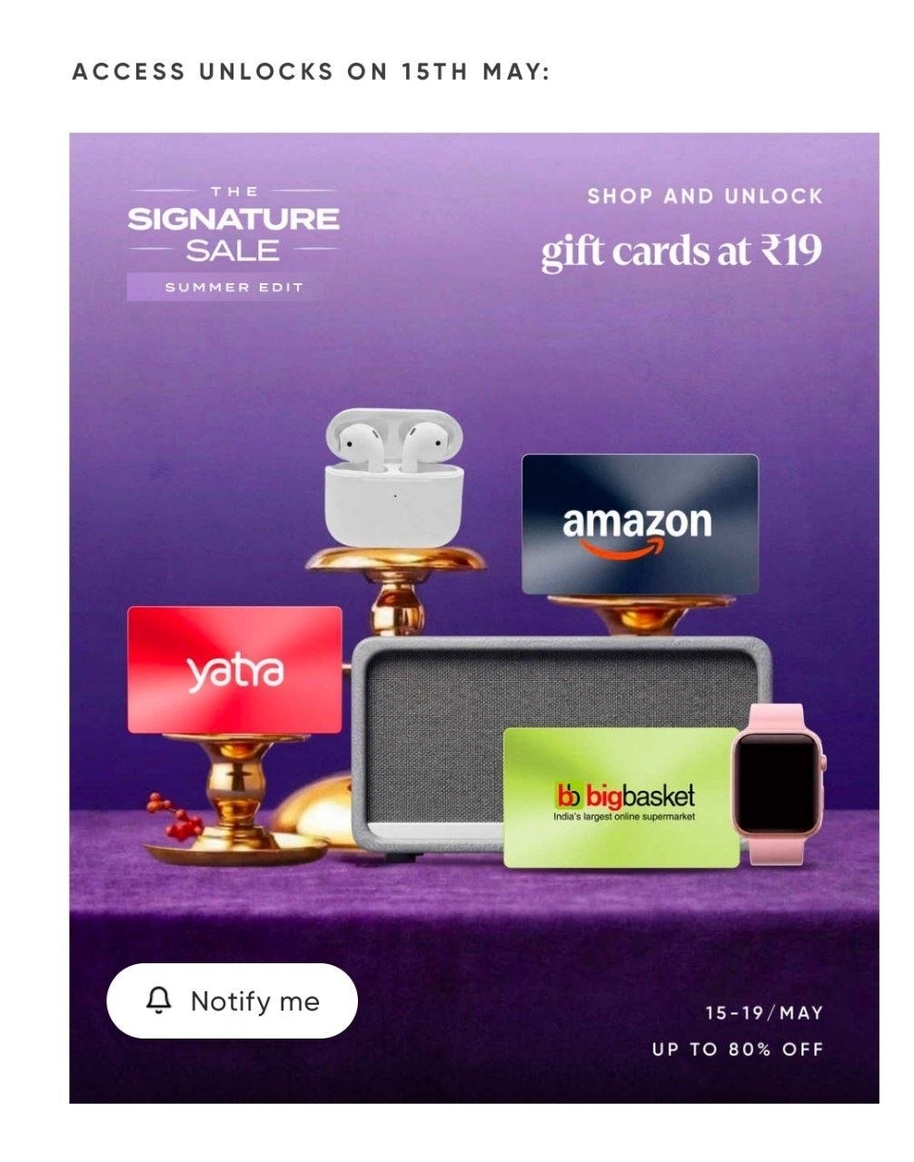CRED The Signature Sale Gift Card Offer