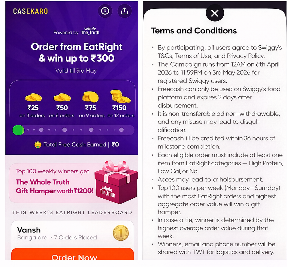 Swiggy EatRight Offer