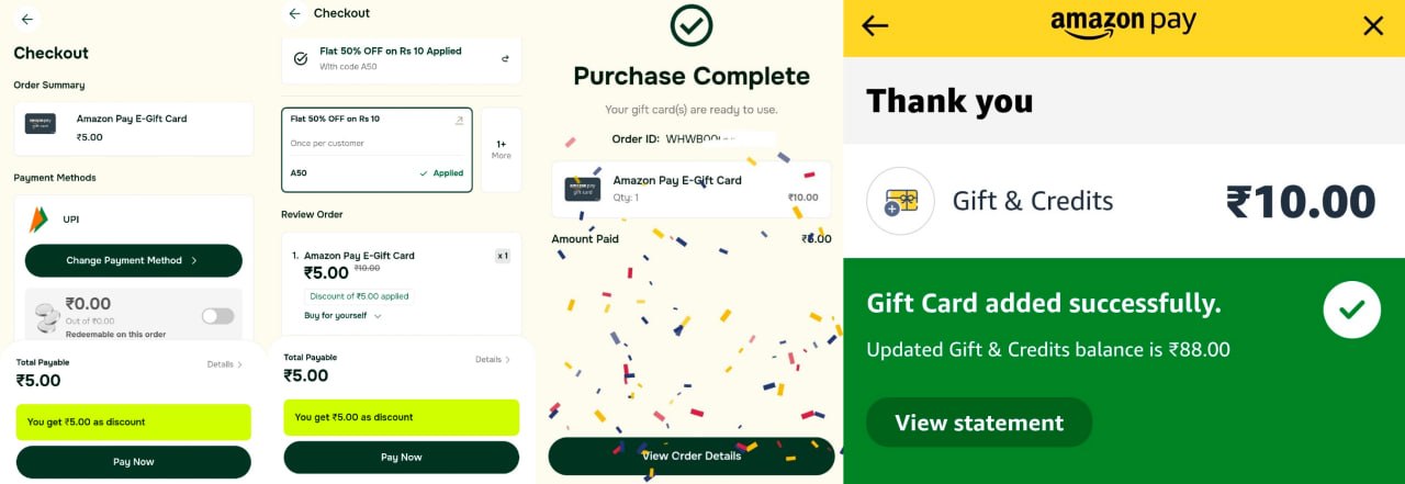 Amazon Pay Gift Card Loot