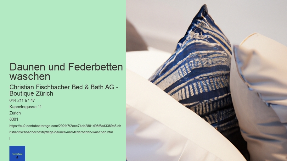Daunen und Federbetten waschen