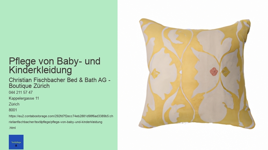 Pflege von Baby- und Kinderkleidung