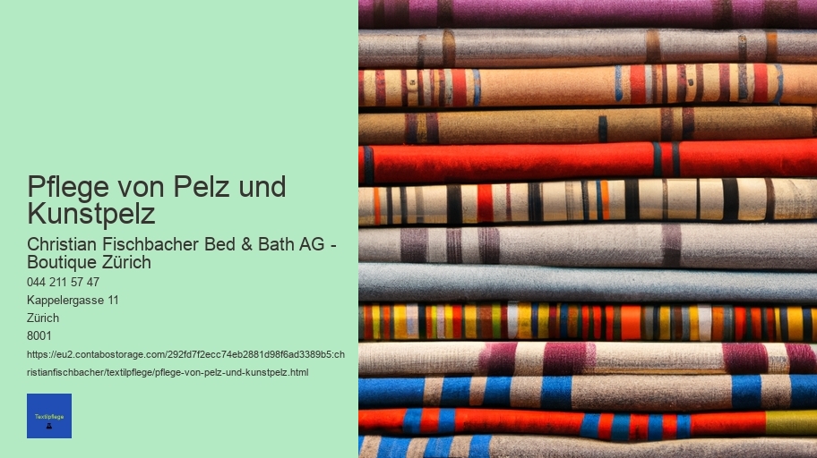 Pflege von Pelz und Kunstpelz