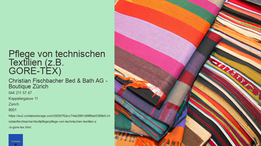 Pflege von technischen Textilien (z.B. GORE-TEX)