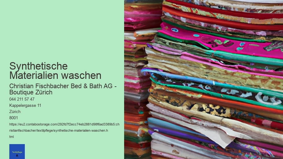 Synthetische Materialien waschen