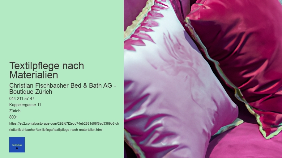 Textilpflege nach Materialien