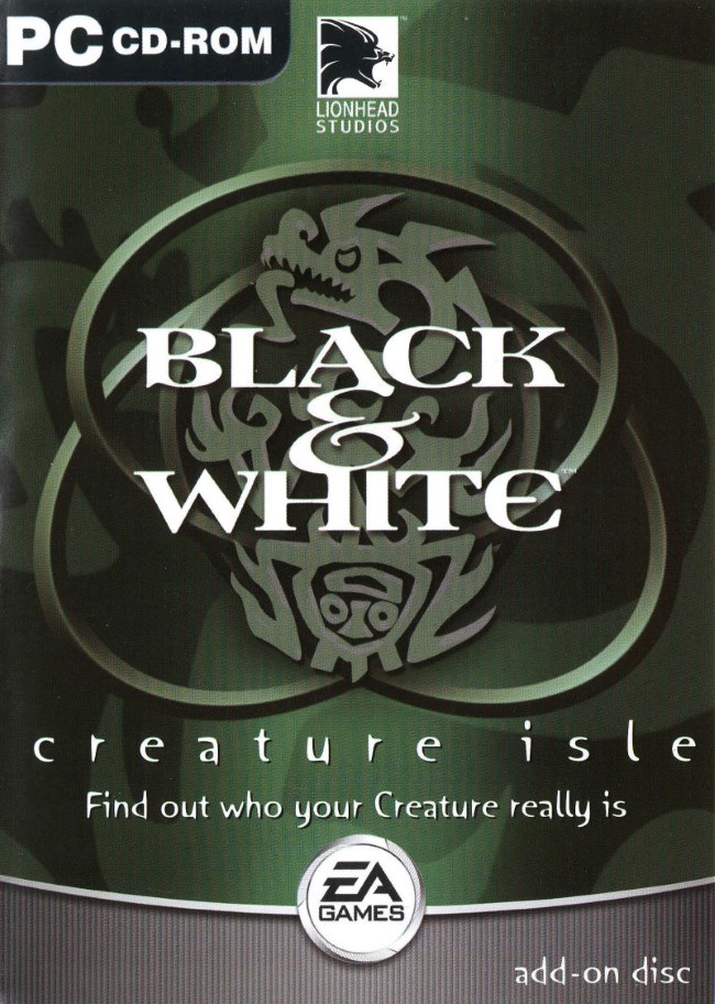 black and white creature isle