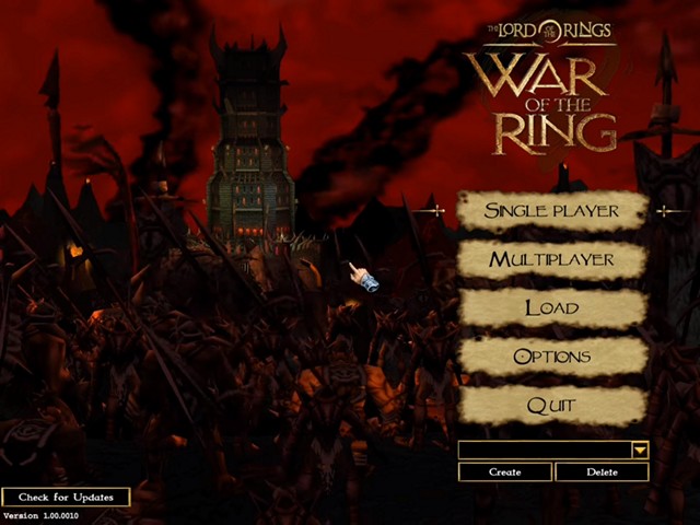 LORD OF THE RINGS: WAR OF THE RING