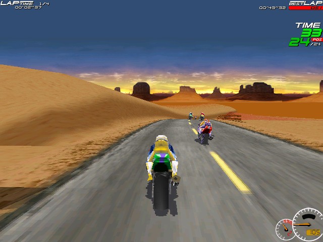 Moto Racer 1997 (em Português) - Gameplay Windows 98 