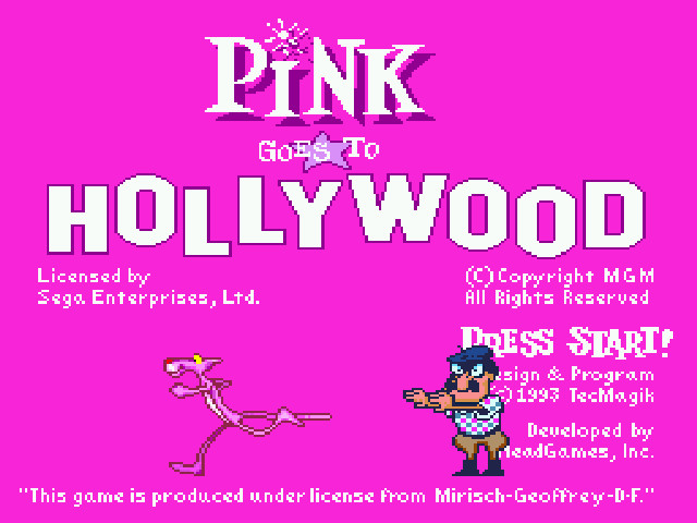 PINK GOES TO HOLLYWOOD