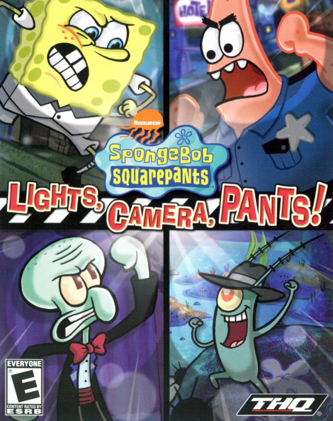 spongebob squarepants lights camera pants