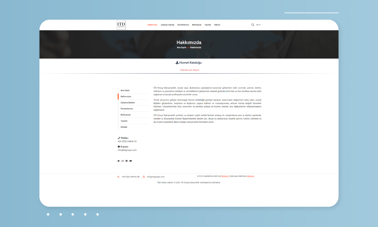 ITD Group Kurumsal Web sitesi