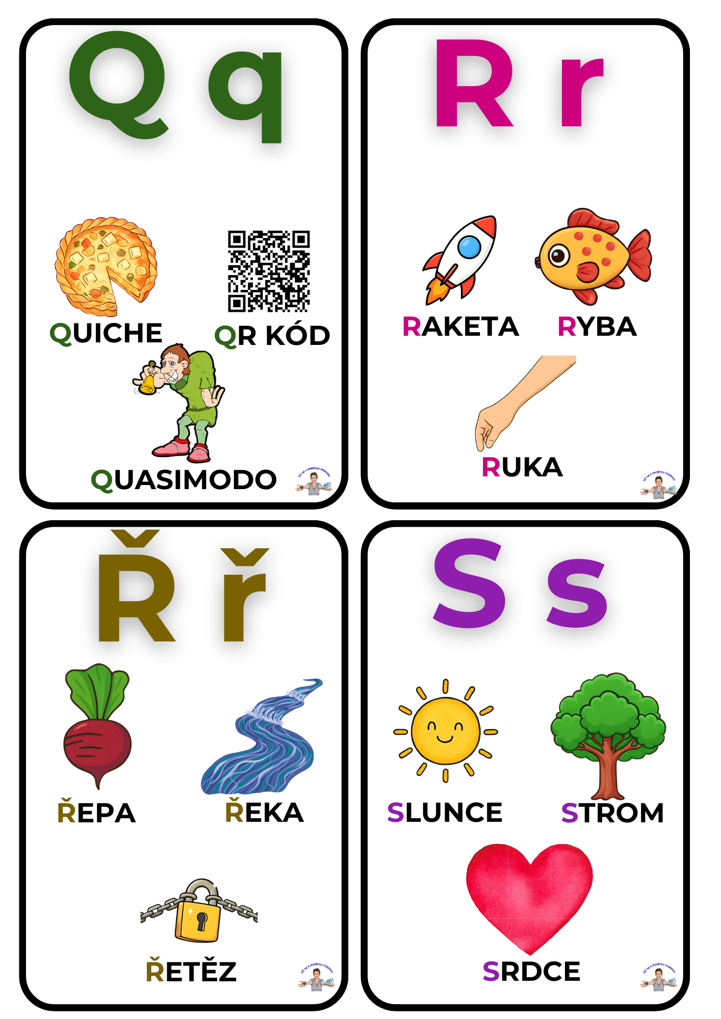 VESELÁ ABECEDA – Barevné výukové karty pro malé objevitele - náhled 6