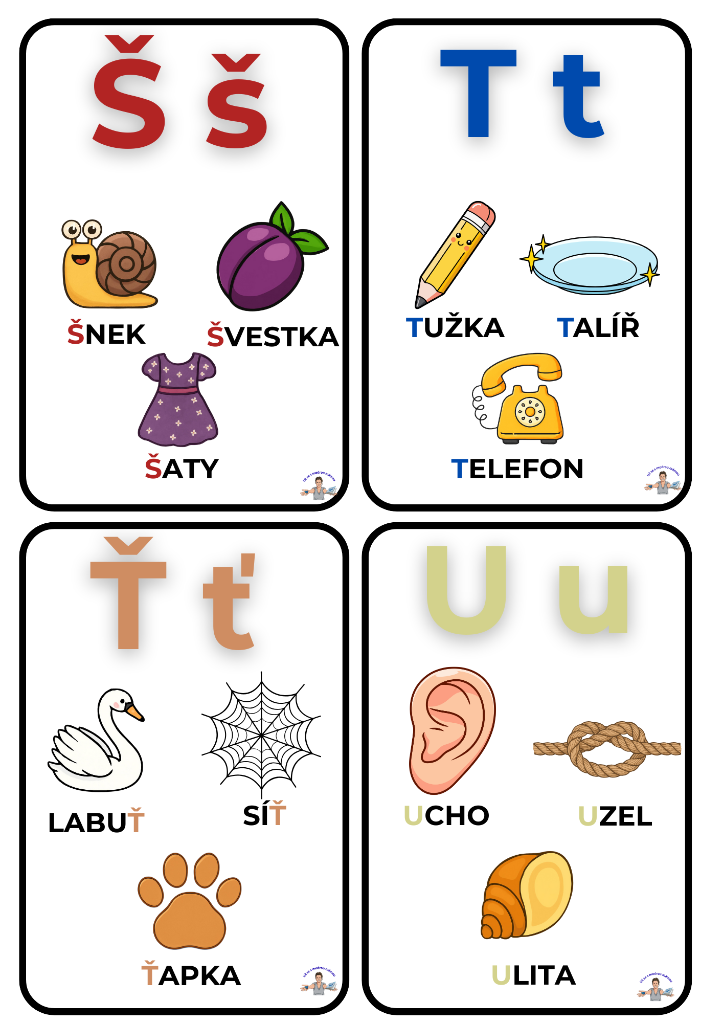 VESELÁ ABECEDA – Barevné výukové karty pro malé objevitele - náhled 5