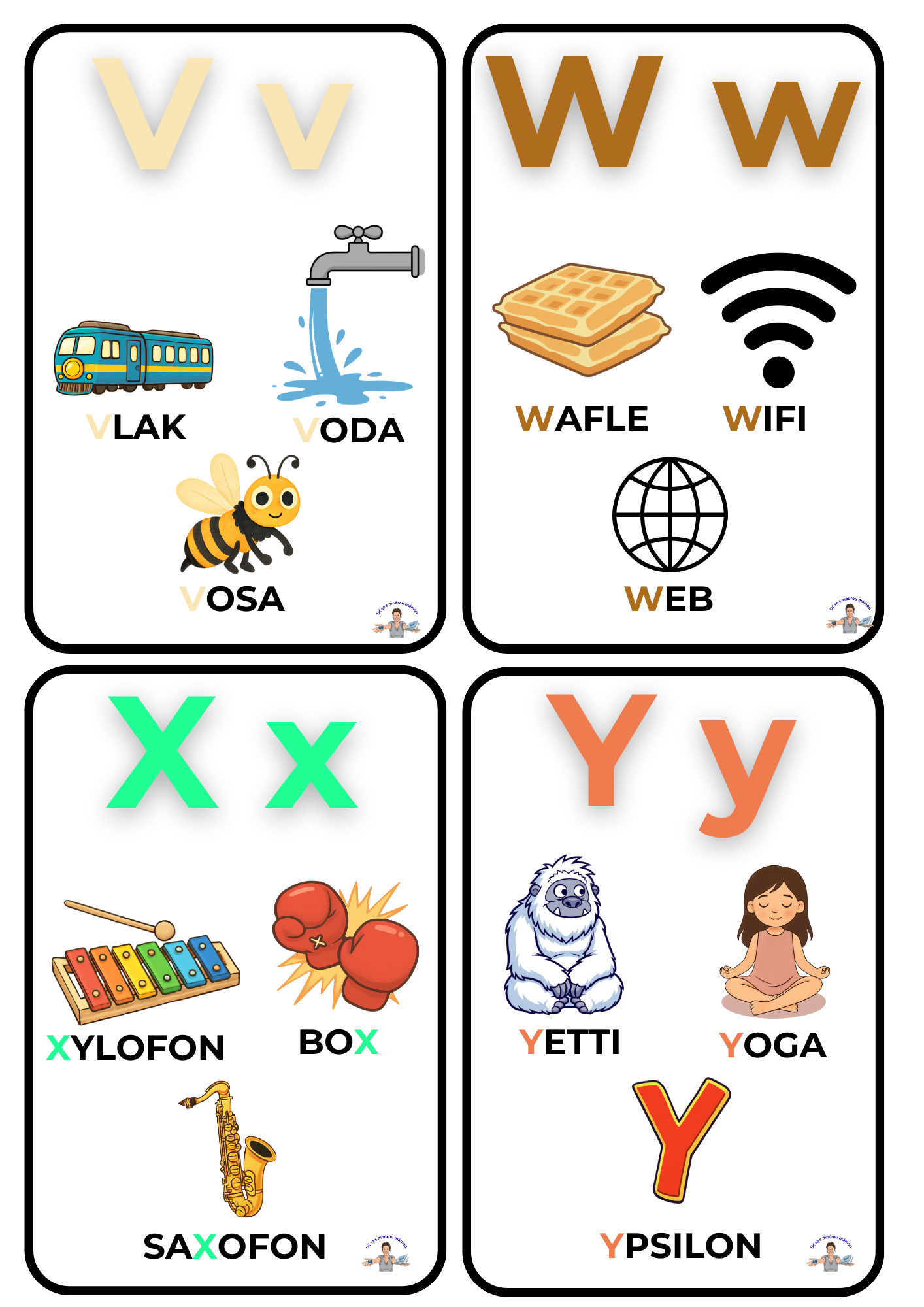 VESELÁ ABECEDA – Barevné výukové karty pro malé objevitele - náhled 3