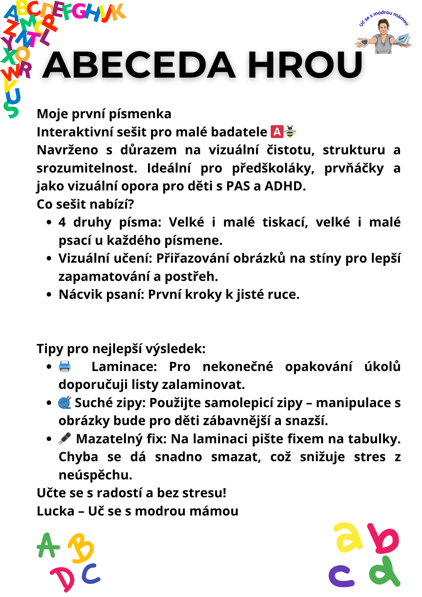 Abeceda hrou: Moje první písmenka