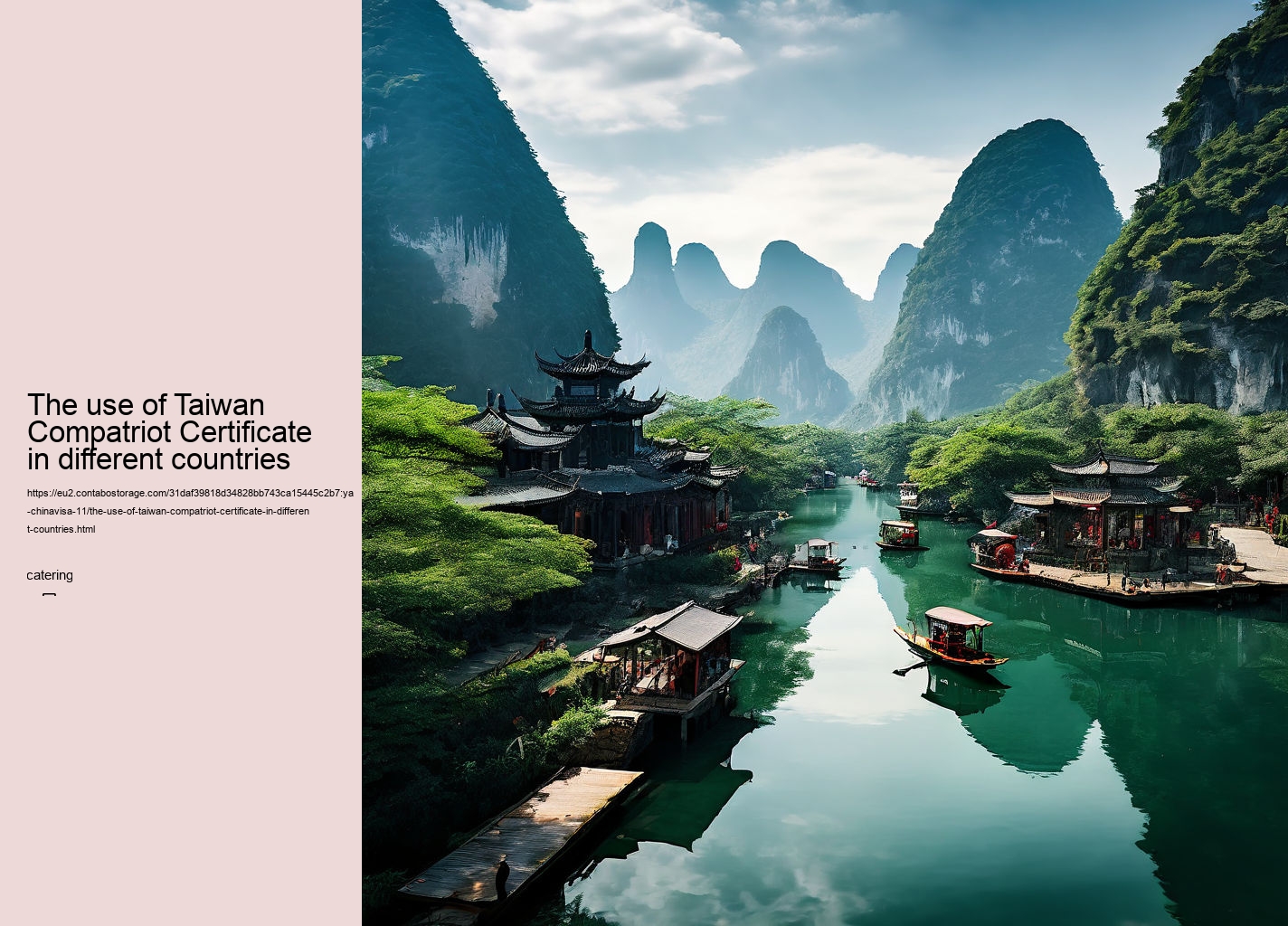 The use of Taiwan Compatriot Certificate in different countries