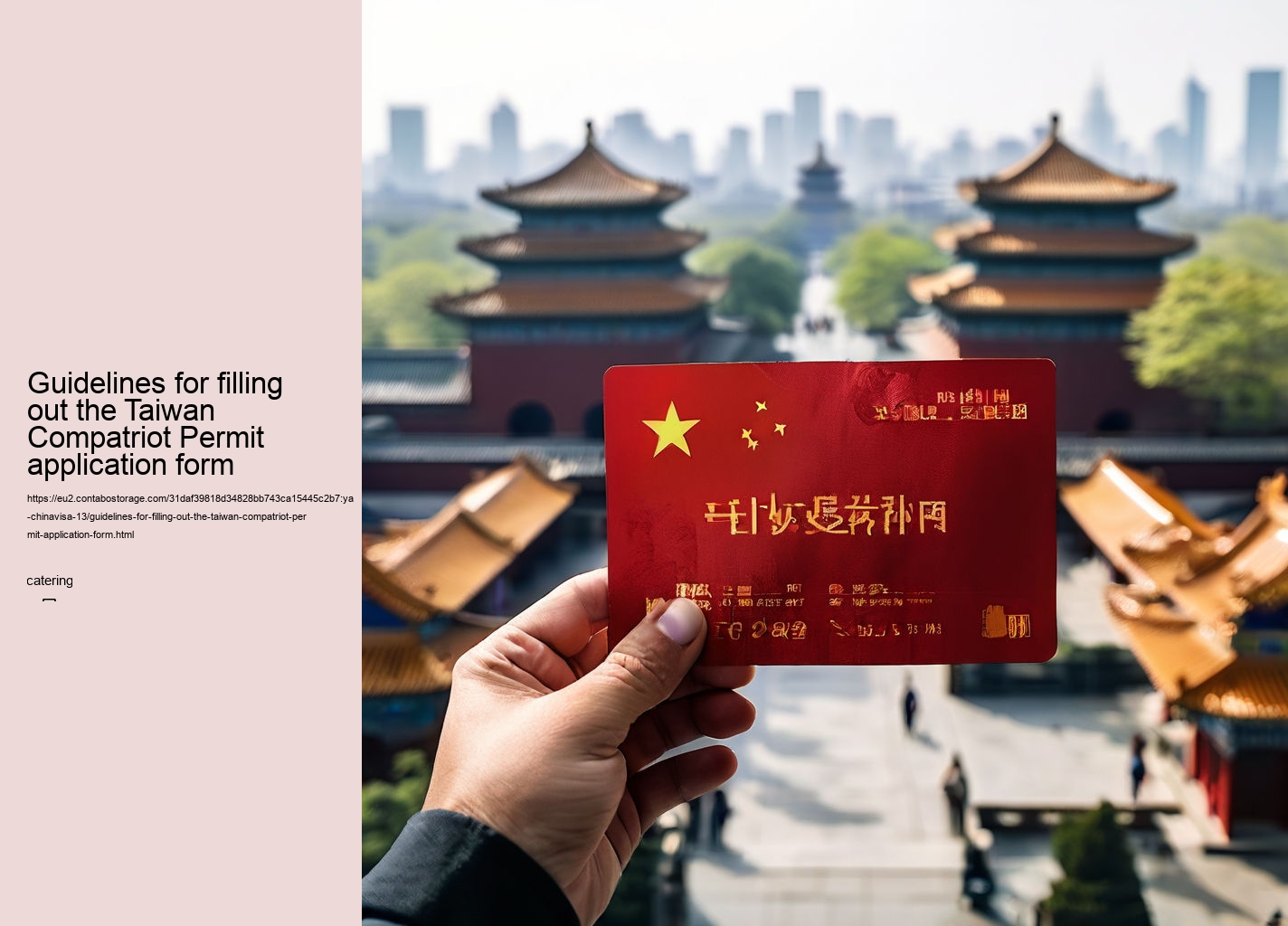 Guidelines for filling out the Taiwan Compatriot Permit application form