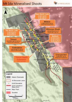 Location of the historic Timoni gold mine