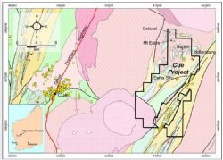 Location of Mt Eelya and Rapier prospects