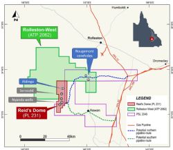 Figure 1: Map showing location of State Gas activities