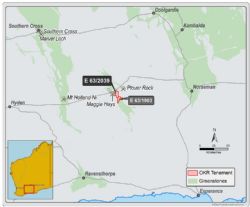 Figure 1: Location of Tenement E63/2039