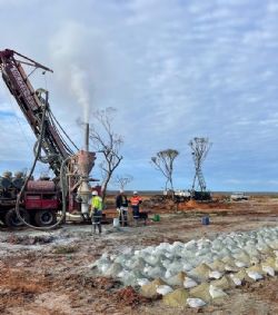 Figure 1: Drilling at Kat Gap