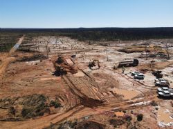Figure 5: Aerial picture of Bulk Sample mining area –