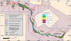 Figure 3: Tumas Project, Drill Hole and Palaeochannel Locations