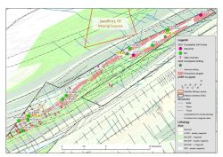 Figure 2. Locality map illustrating the position of completed drilling on the Endurance prospect