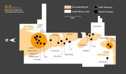 Figure 1: Nova’s Estelle Gold Trend hosts 21 targets bracketed by the companys two flagship projects
